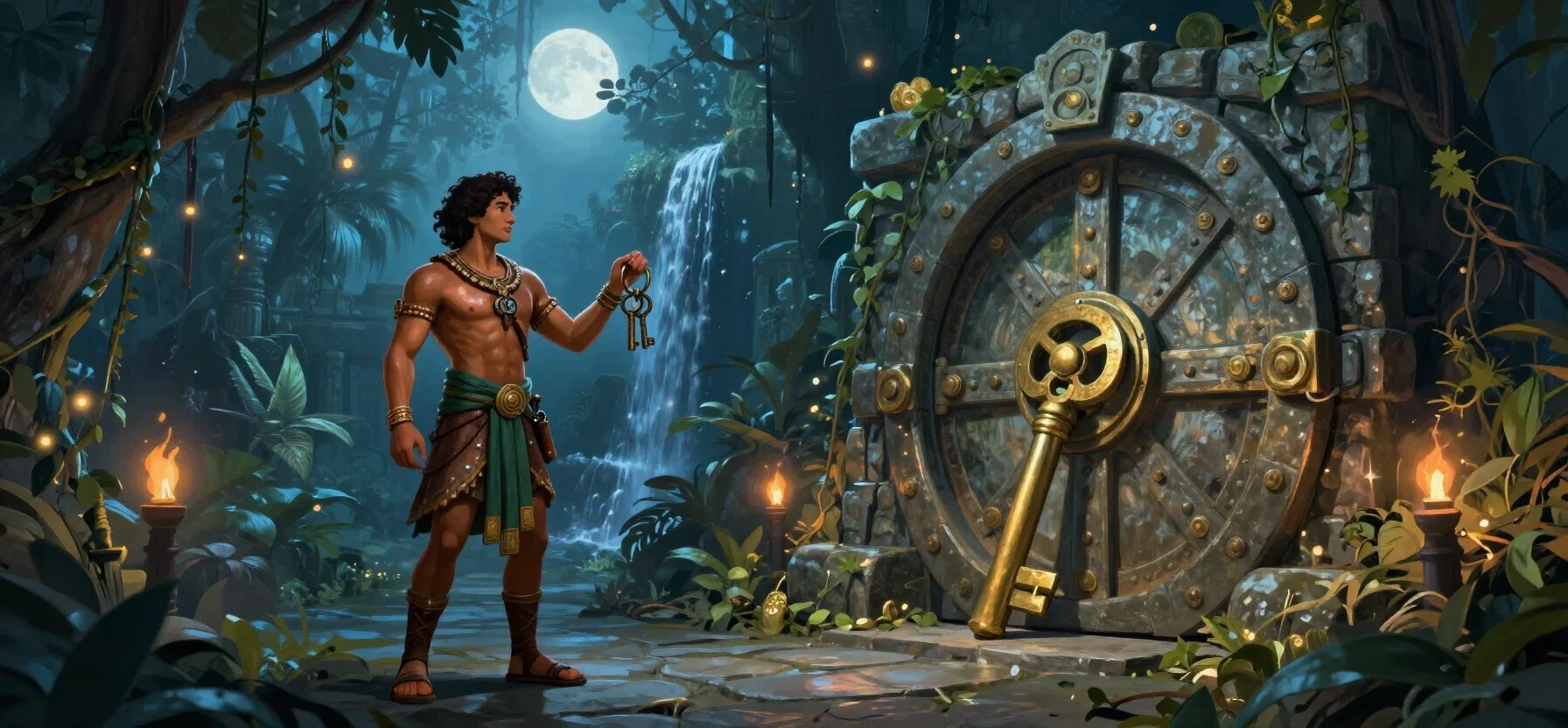 FanDuel Casino login shown with a key and secure vault door