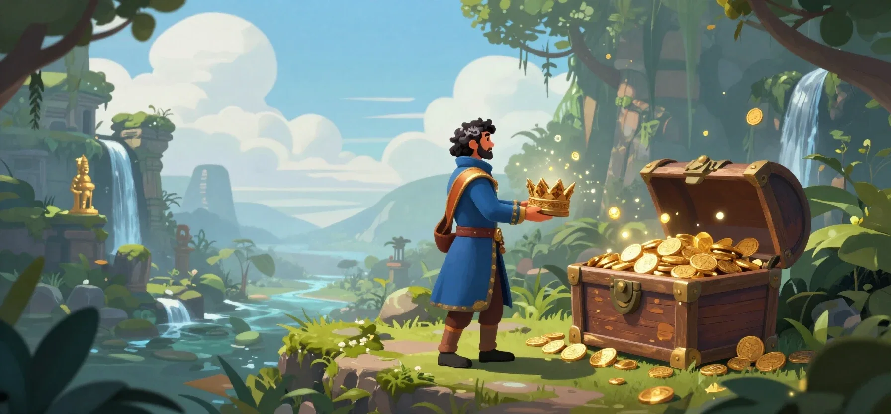 FanDuel Casino rewards chest with glowing coins